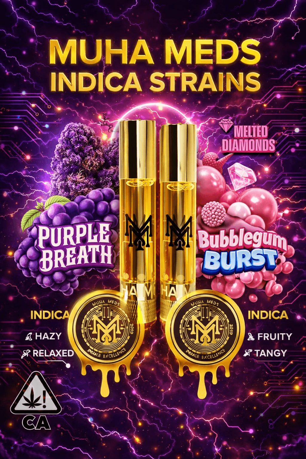 Premium Indica Strains by Muha Meds Muha Meds Indica Strains - Relaxing Cannabis Products
