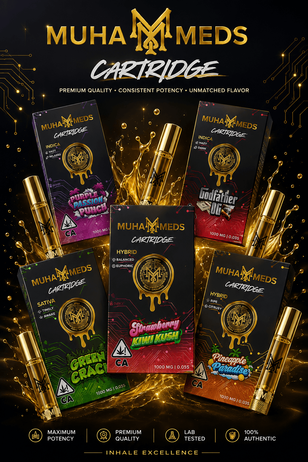 Muha Meds premium cartridges and vape carts