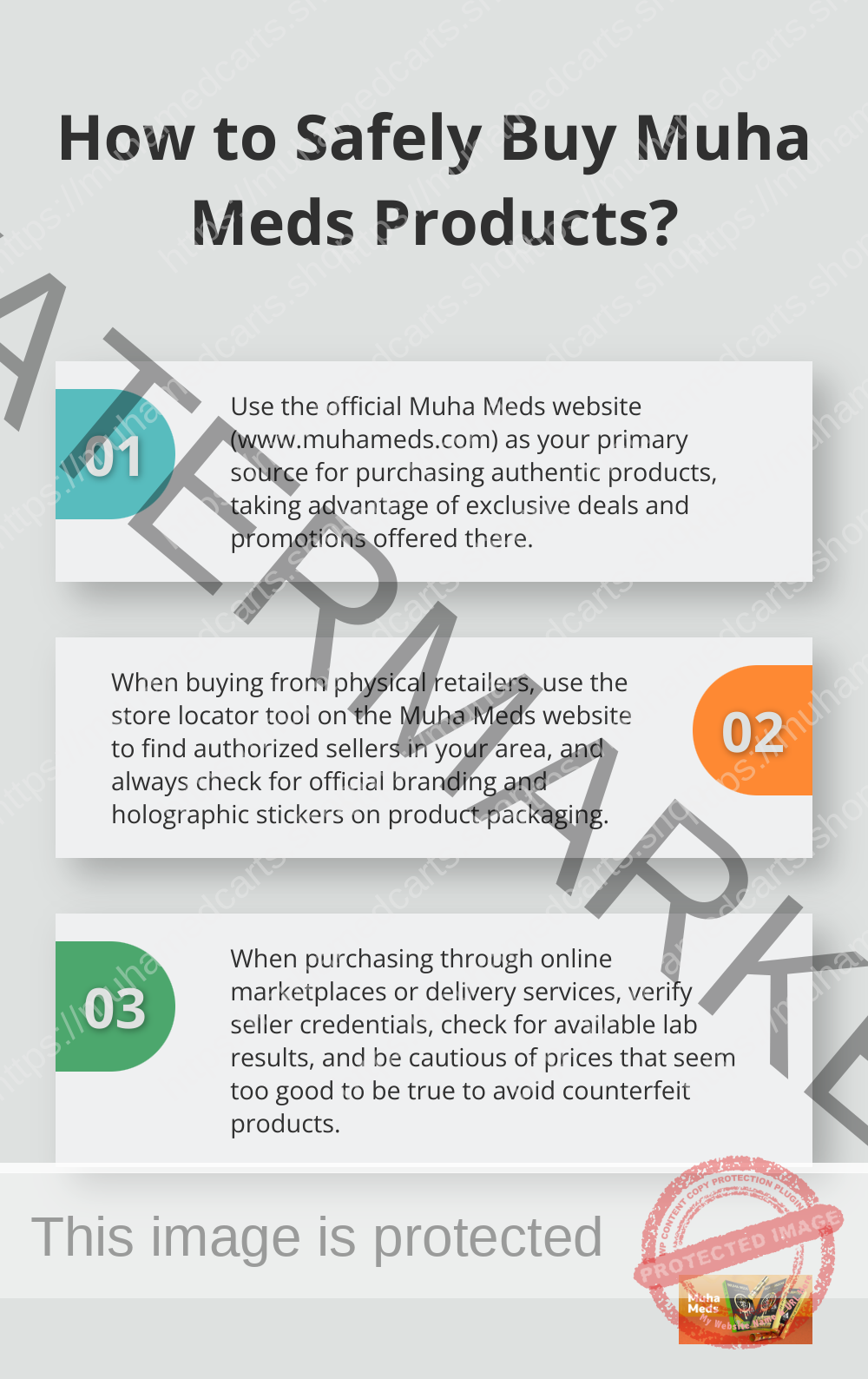 Infographic: How to Safely Buy Muha Meds Products?